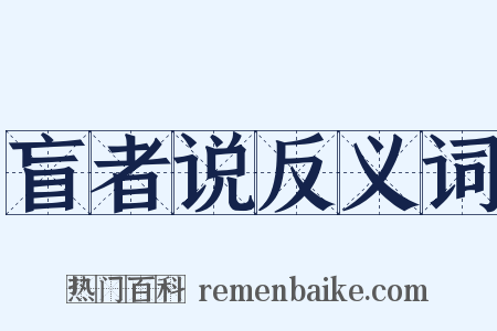 盲者说反义词是什么意思的图片